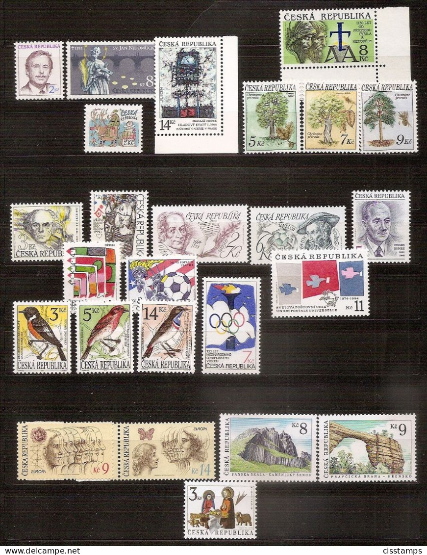 Czech Republic 1993-1995●Collection Face Value 166.00Kc● MNH - Unused Stamps