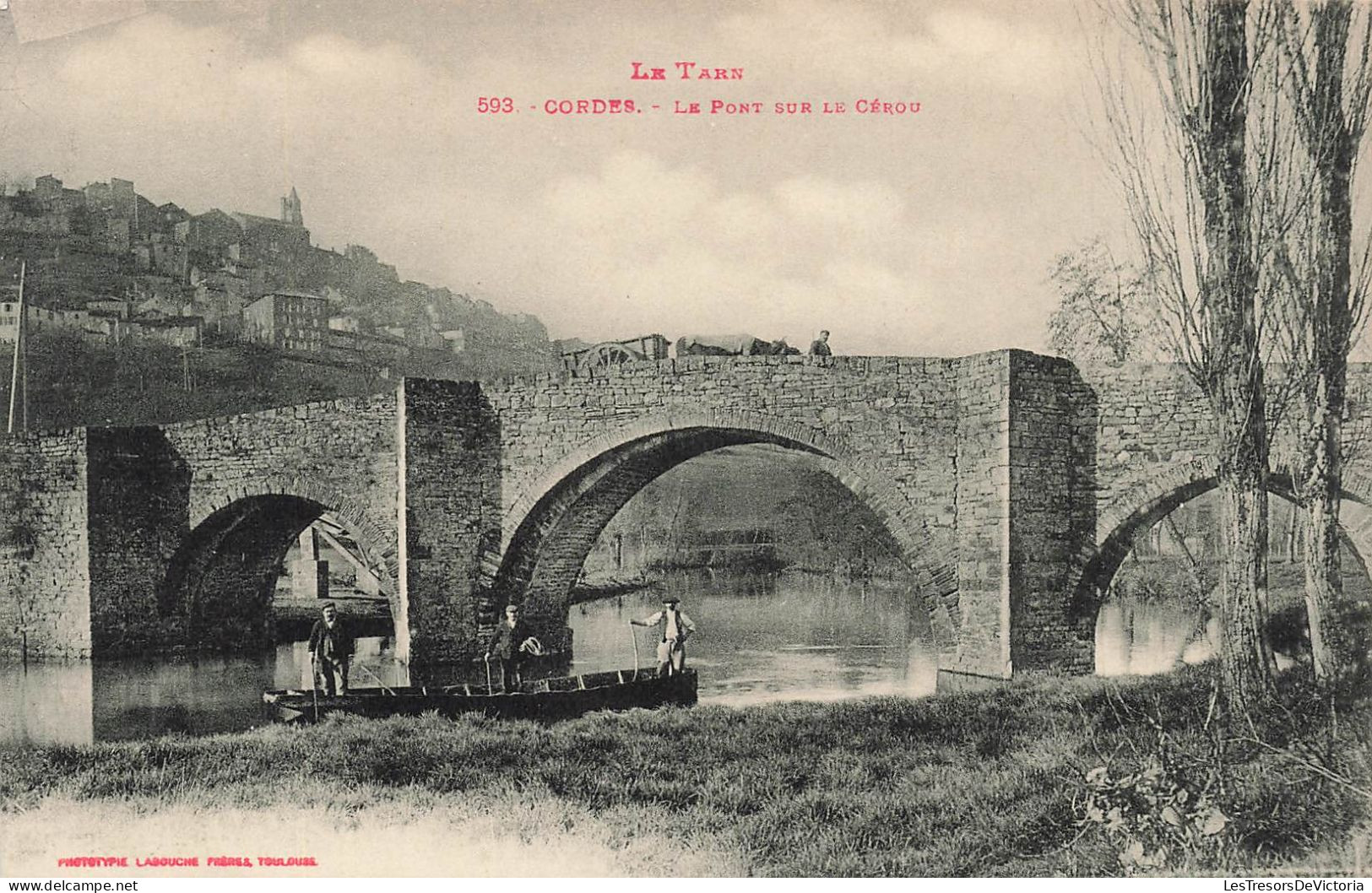 FRANCE - Le Tarn - Cordes - Vue Générale Sur Le Pont Sur Le Gérou - Carte Postale Ancienne - Cordes