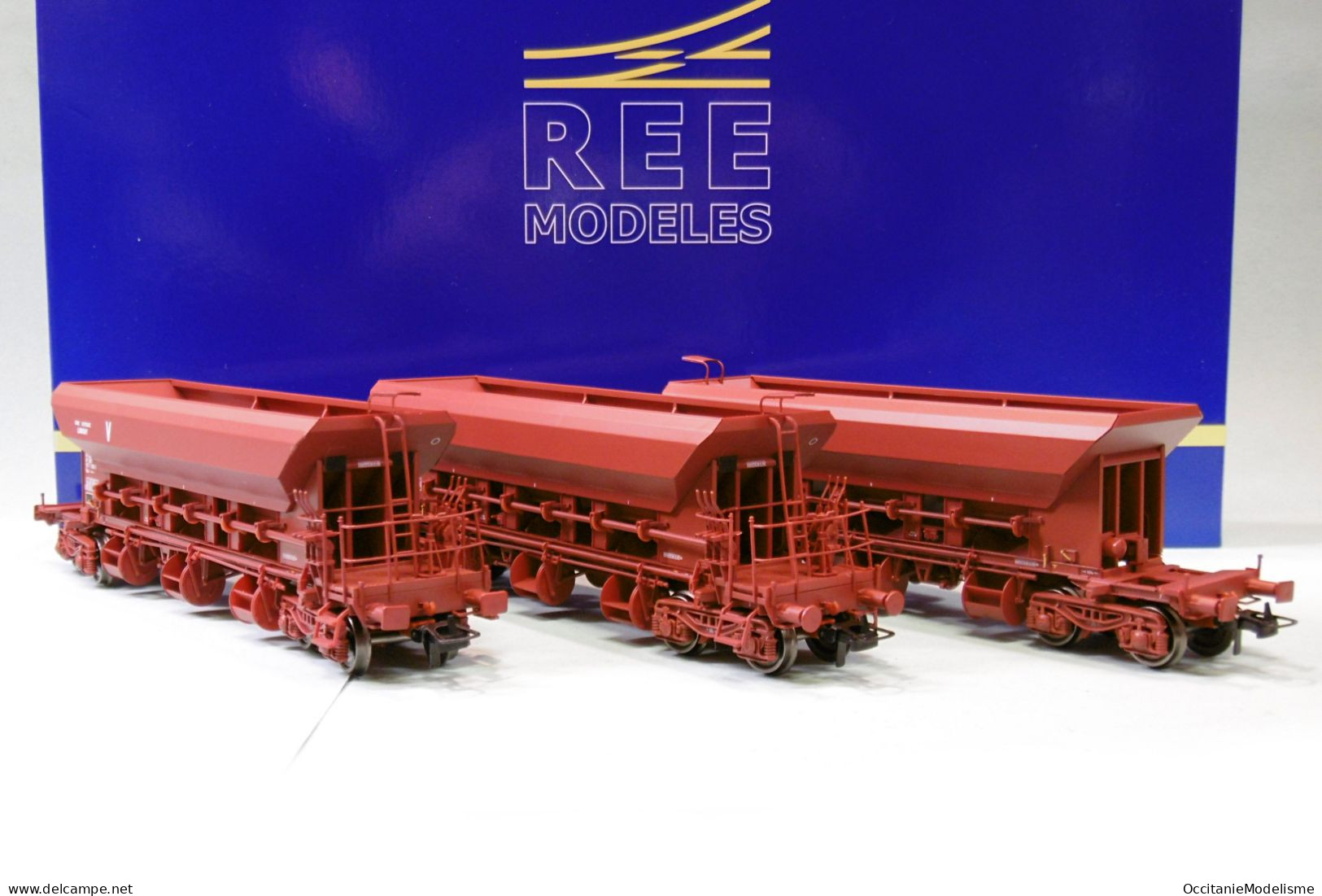 REE - Coffret 3 WAGONS TREMIES Type I Uas Ep. IV SNCF Réf. WB-751 Neuf NBO HO 1/87 - Coches De Mercancía