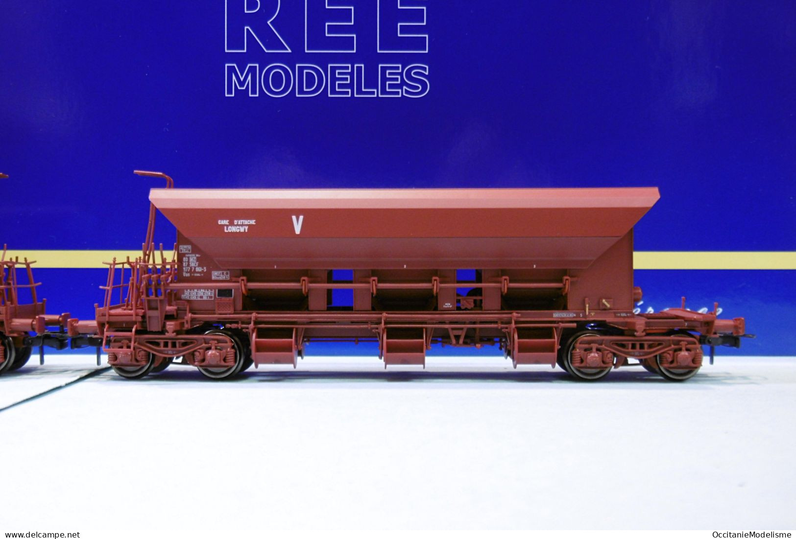 REE - Coffret 3 WAGONS TREMIES Type I Uas Ep. IV SNCF Réf. WB-751 Neuf NBO HO 1/87 - Güterwaggons