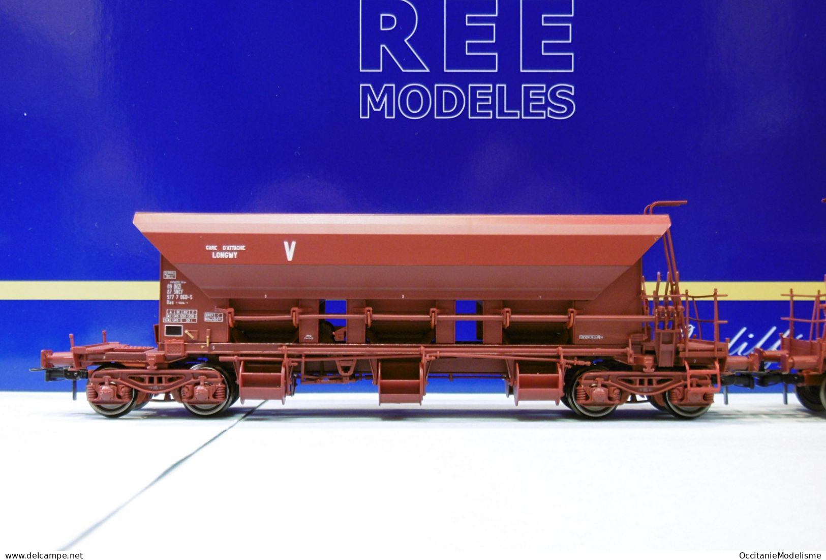 REE - Coffret 3 WAGONS TREMIES Type I Uas Ep. IV SNCF Réf. WB-751 Neuf NBO HO 1/87 - Güterwaggons