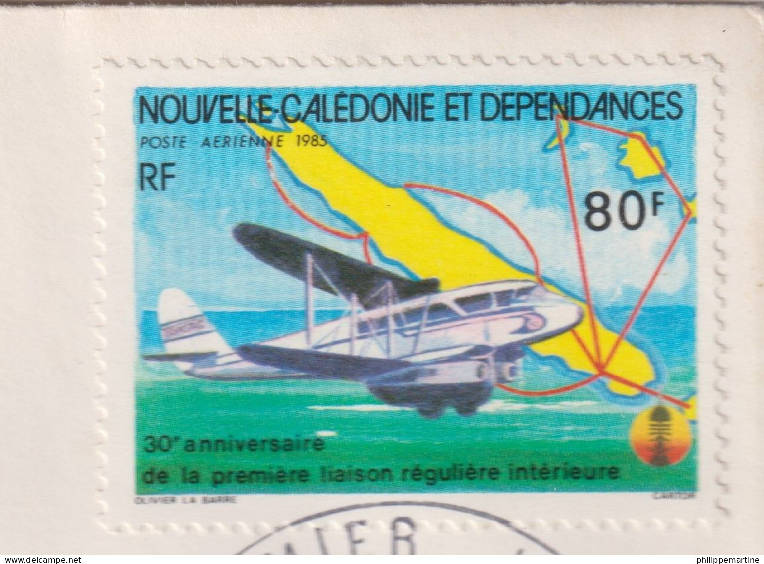 Nouvelle Calédonie 1985 - Poste Aérienne YT 247 (o) Sur Fragment - Gebraucht