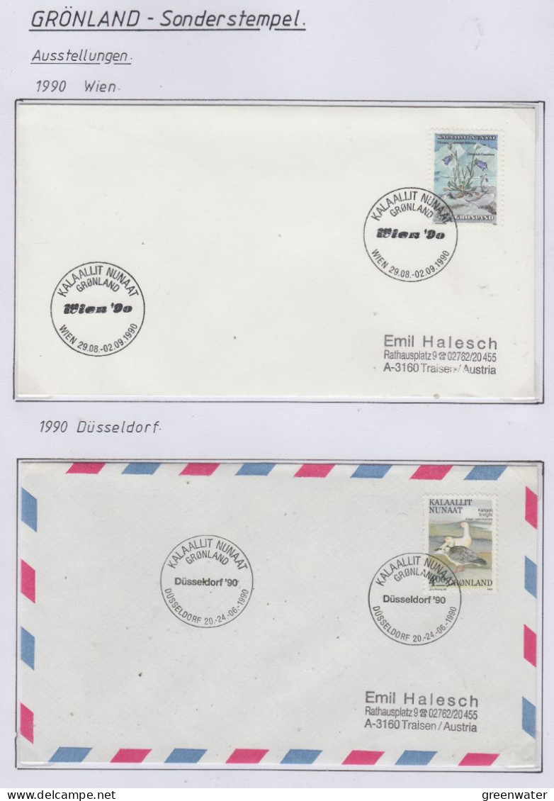 Greenland Sonderstempel 1990 3 Covers (GD162) - Scientific Stations & Arctic Drifting Stations