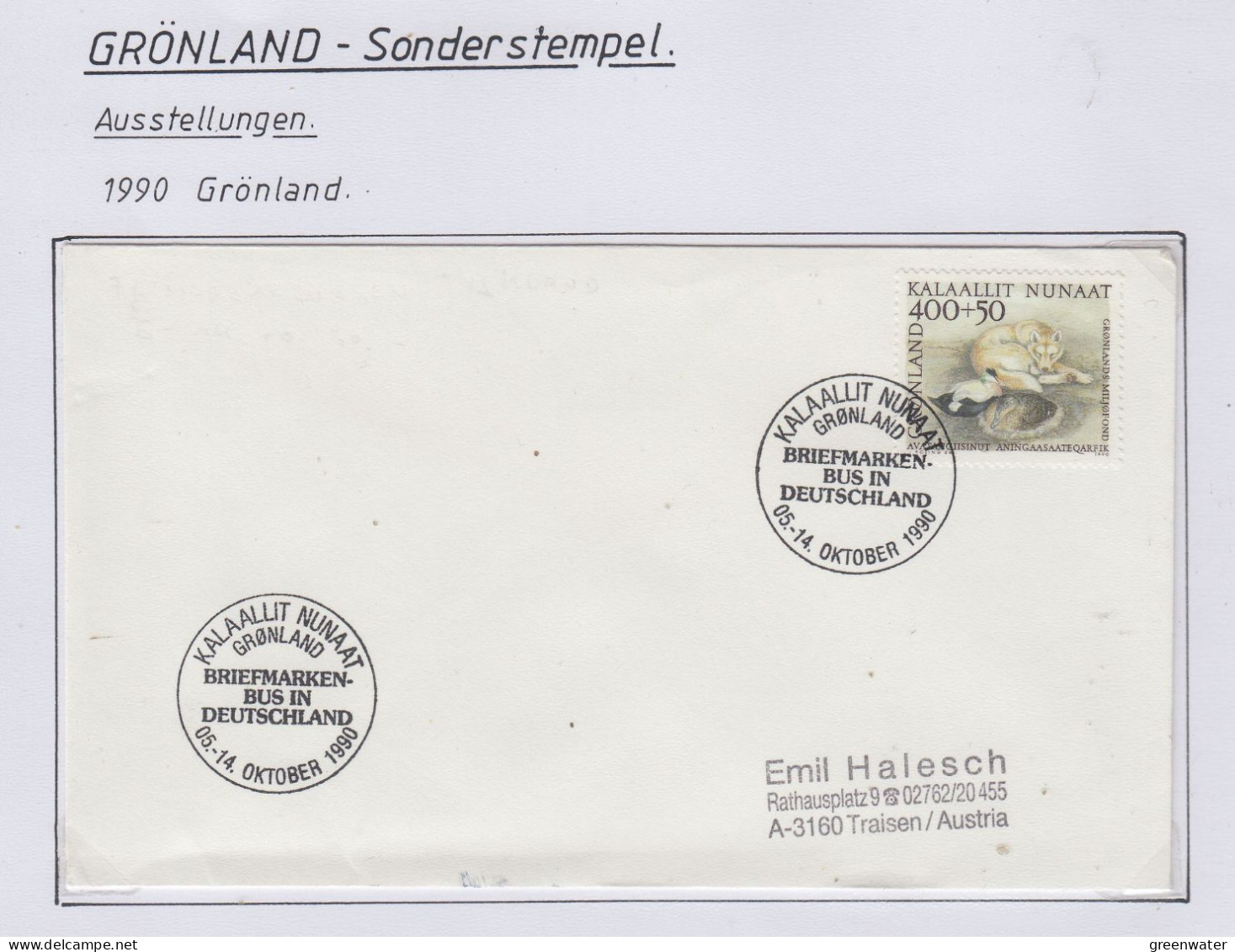 Greenland Sonderstempel 1990 3 Covers (GD162) - Wetenschappelijke Stations & Arctic Drifting Stations