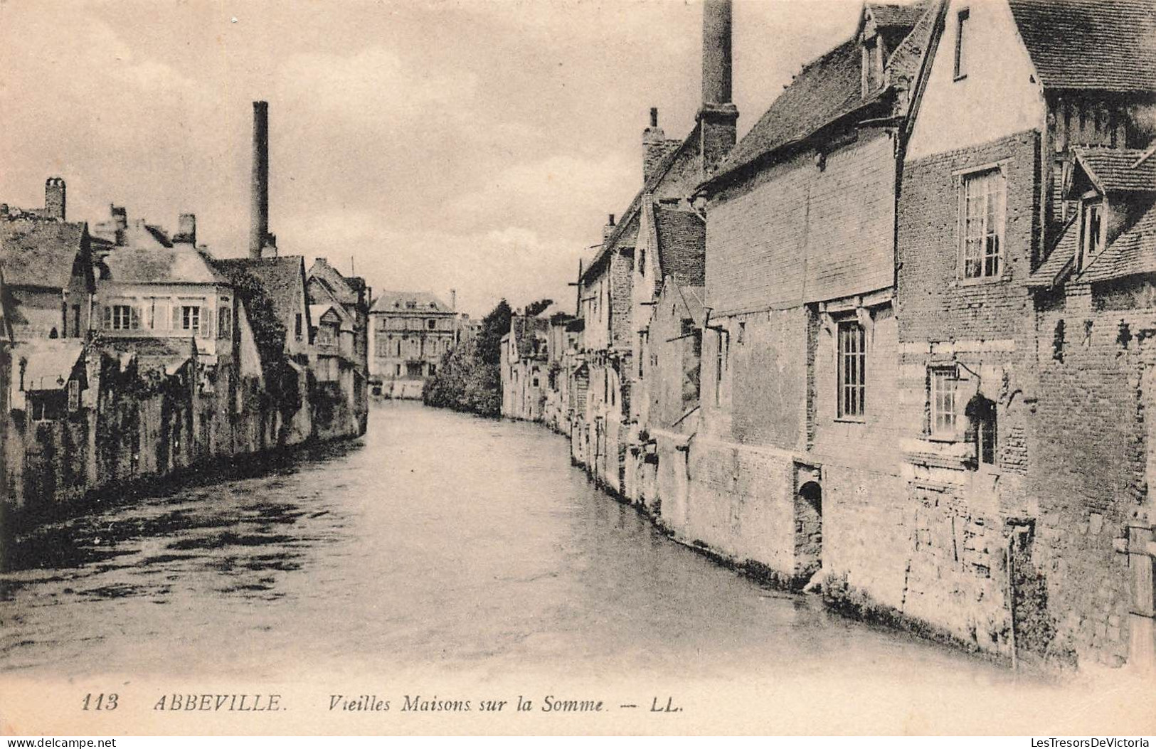 FRANCE - Abbeville - Vue De La Vieille Maisons Sur La Somme - Vue Générale - L L - Carte Postale Ancienne - Abbeville