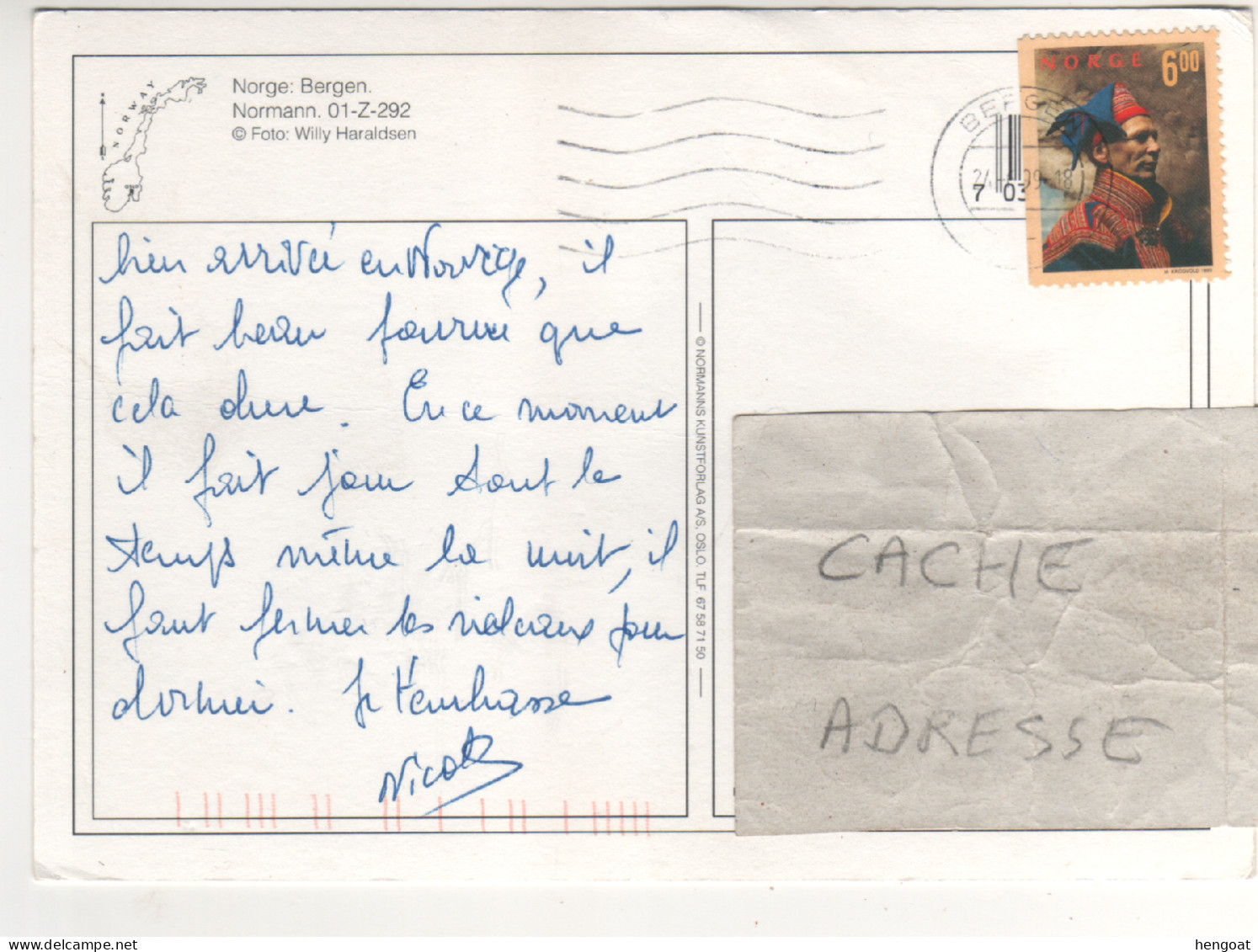 Timbre , Stamp " Lapon En Costume Traditionnel "  Sur CP , Carte , Postcard Du 24/06/99 - Brieven En Documenten