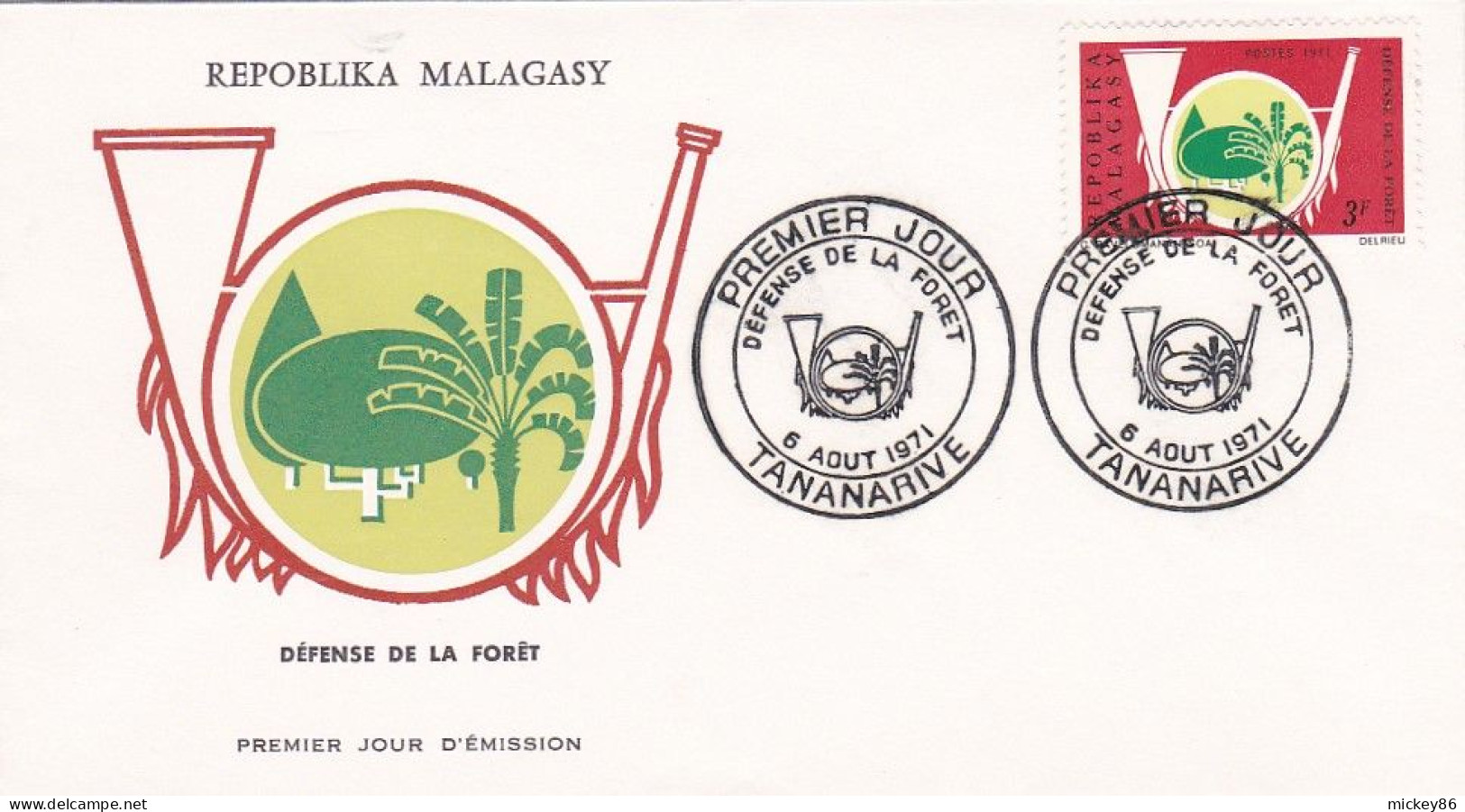 MADAGASCAR--1971--FDC --Défense De La Forêt... ..cachet TANANARIVE-- - Madagascar (1960-...)