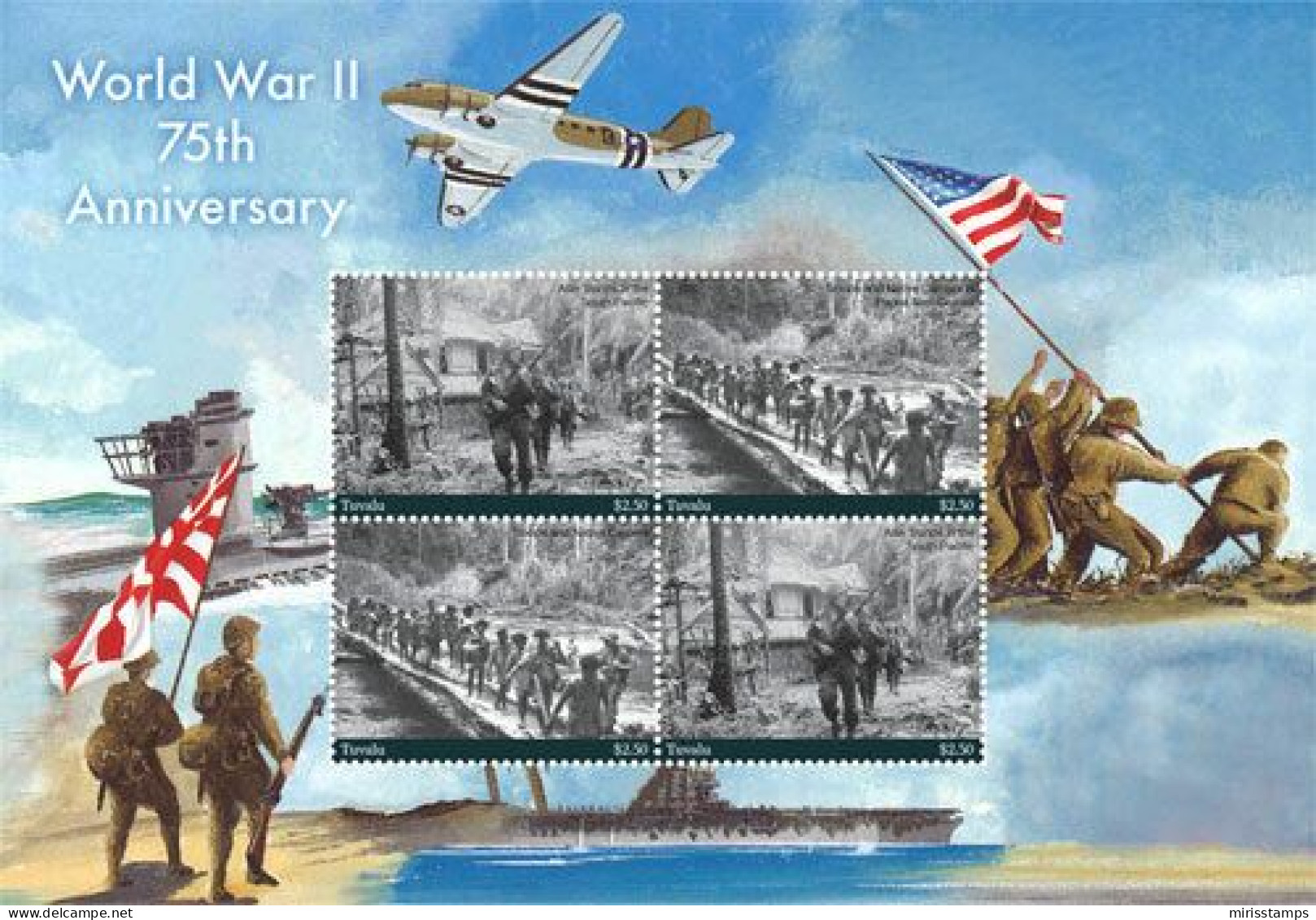Tuvalu 2017 World War II, 75th Anniv. 4v M/s, Mint NH, History - World War II - Tuvalu