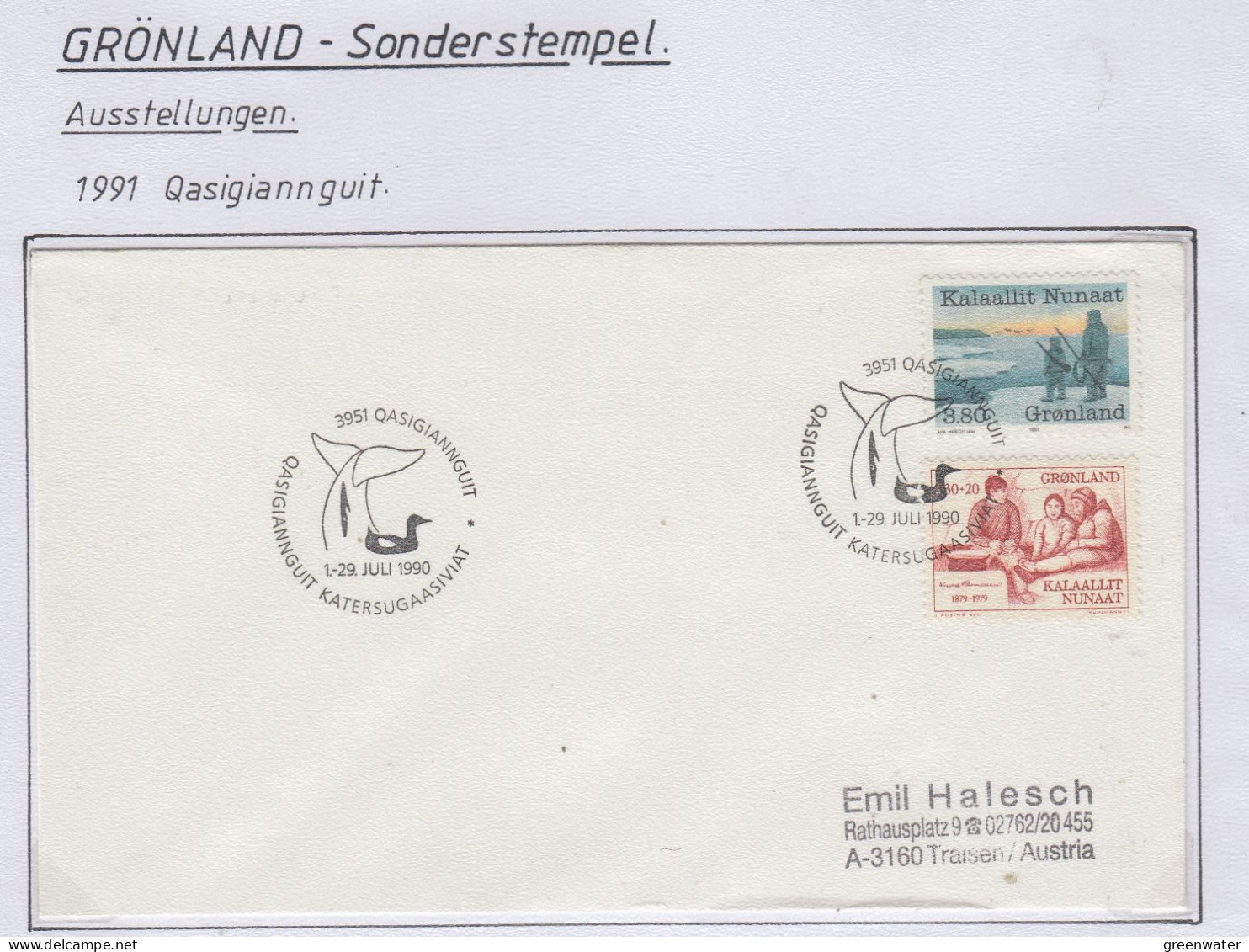 Greenland Sonderstempel 1991 3 Covers (GD167) - Stazioni Scientifiche E Stazioni Artici Alla Deriva