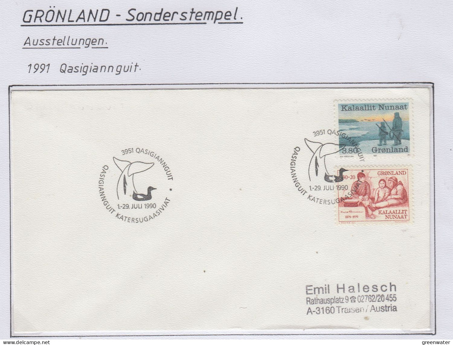 Greenland Sonderstempel 1991 3 Covers (GD167) - Scientific Stations & Arctic Drifting Stations