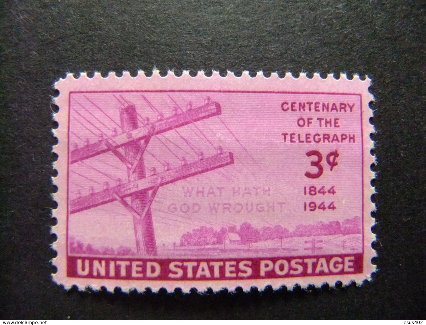 ESTADOS UNIDOS / ETATS-UNIS D'AMERIQUE 1944 / CENTENARIO DEL TELEGRAFO YVERT 475 * MH - Ungebraucht