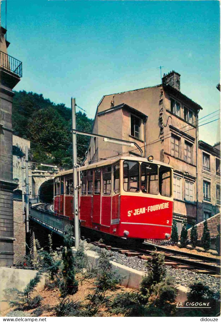 Trains - Funiculaires - Lyon - La Ficelle Funiculaire Dé Fourvière - CPM - Voir Scans Recto-Verso - Funicular Railway