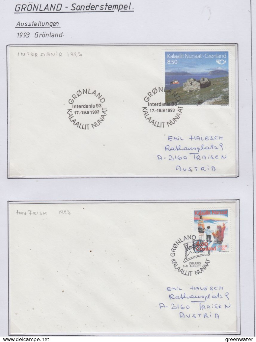 Greenland Sonderstempel 1993 3 Covers (GD169) - Scientific Stations & Arctic Drifting Stations