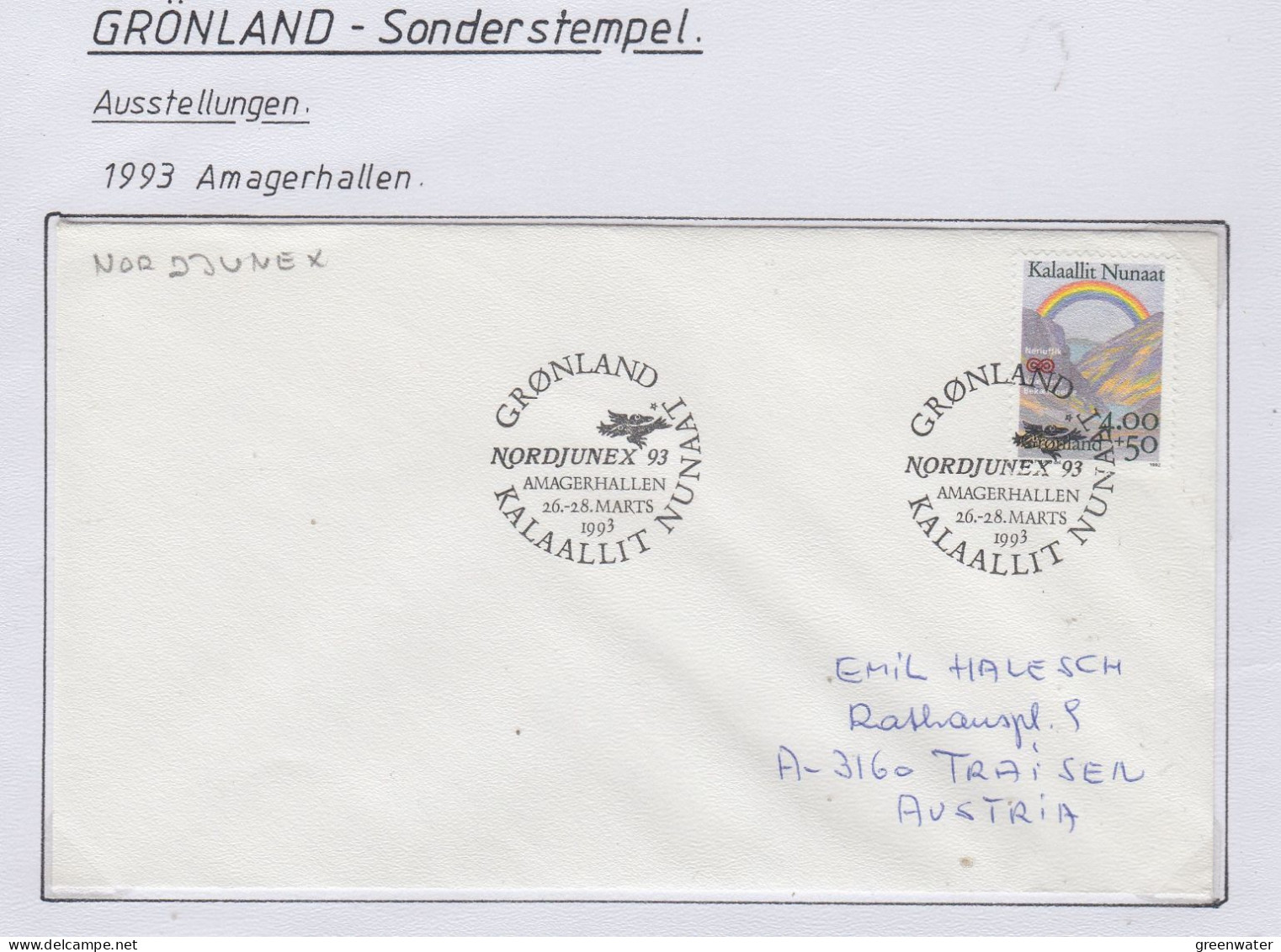 Greenland Sonderstempel 1993 3 Covers (GD169) - Estaciones Científicas Y Estaciones Del Ártico A La Deriva