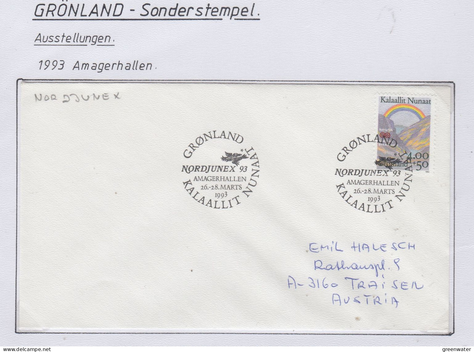 Greenland Sonderstempel 1993 3 Covers (GD169) - Stations Scientifiques & Stations Dérivantes Arctiques