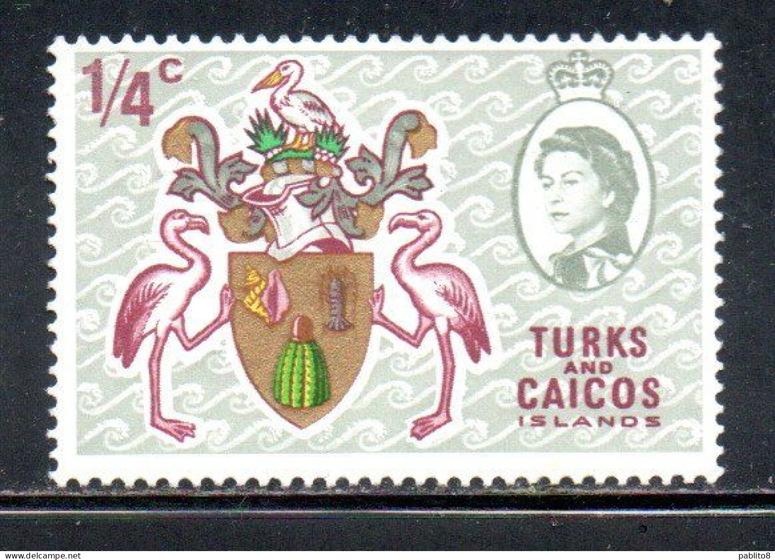 TURKS AND CAICOS 1969 COAT OF ARMS 1/4c MNH - Turks And Caicos