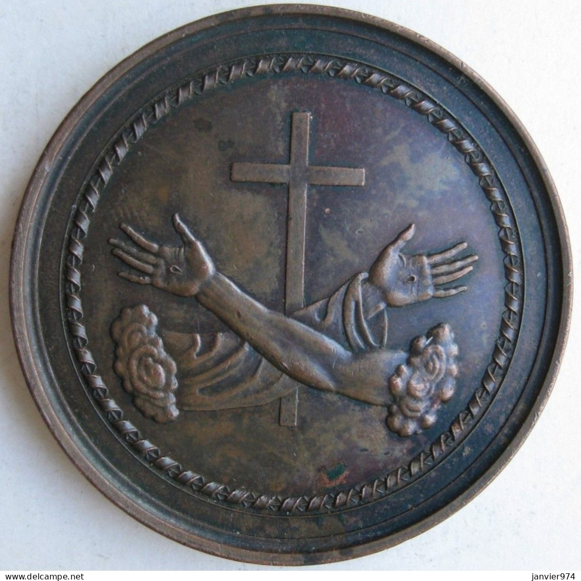 Médaille Ordre Franciscain 1857 , Stigmate Saint François D’ Assise Année 264 . Rare - Royaux / De Noblesse