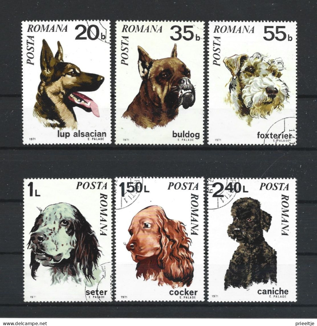 Romania 1971 Dogs Y.T. 2586/2591 (0) - Used Stamps