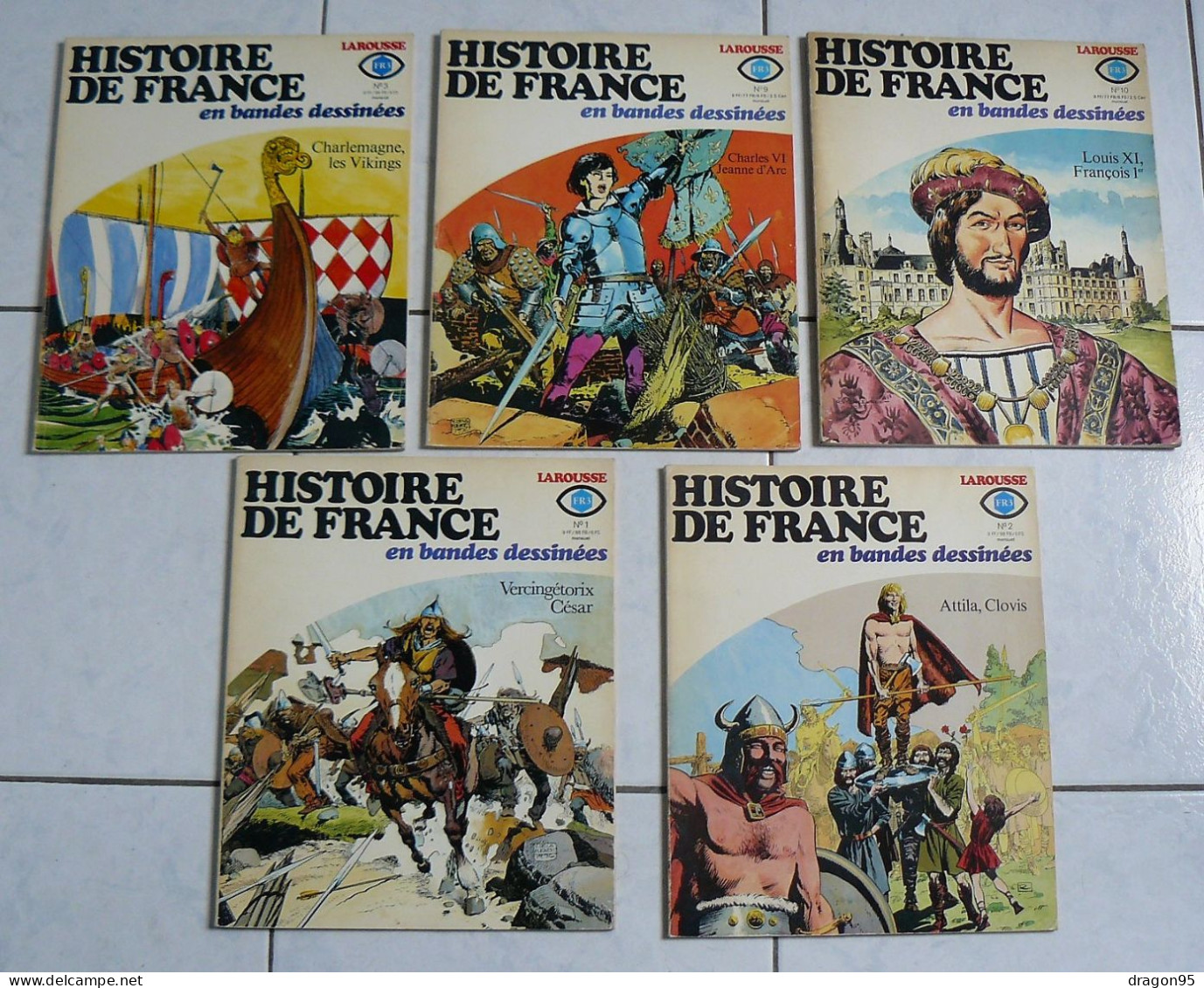 Histoire De France En Bandes Dessinées 1, 2, 3, 9 Et 10 - Larousse - FR3 - Wholesale, Bulk Lots