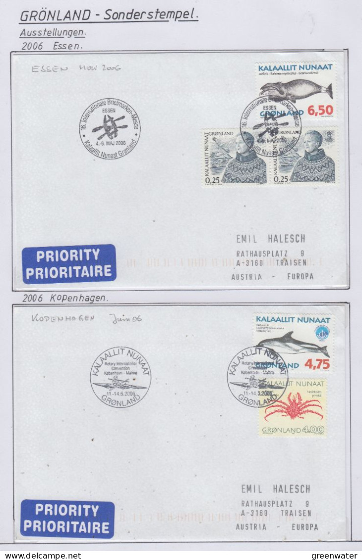 Greenland Sonderstempel 2006 4 Covers (GD172) - Scientific Stations & Arctic Drifting Stations