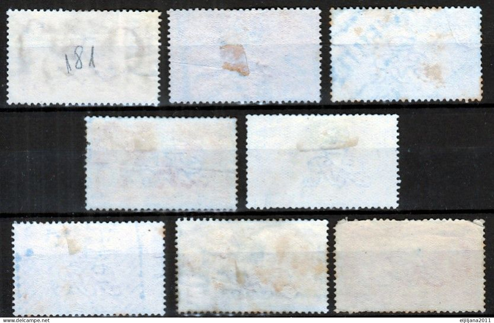 Great Britain GB / UK 1913 - 1918 ⁕ 5/-d KGV Seahorse 5Sh Mi.142 ? ⁕ 8v Used / Shades / Unchecked - Oblitérés