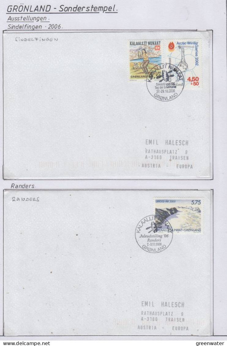 Greenland Sonderstempel 2006 2 Covers (GD174) - Scientific Stations & Arctic Drifting Stations