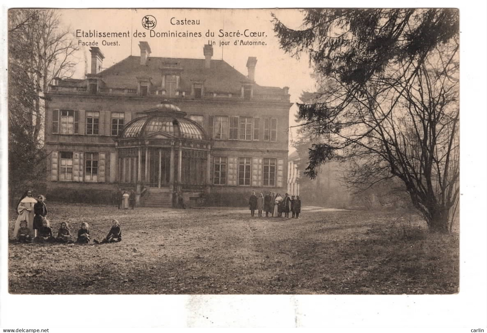 Casteau Etablissement Des Dominicains Du Sacré Coeur Façade Ouest Un Jour D'Automne. - Soignies