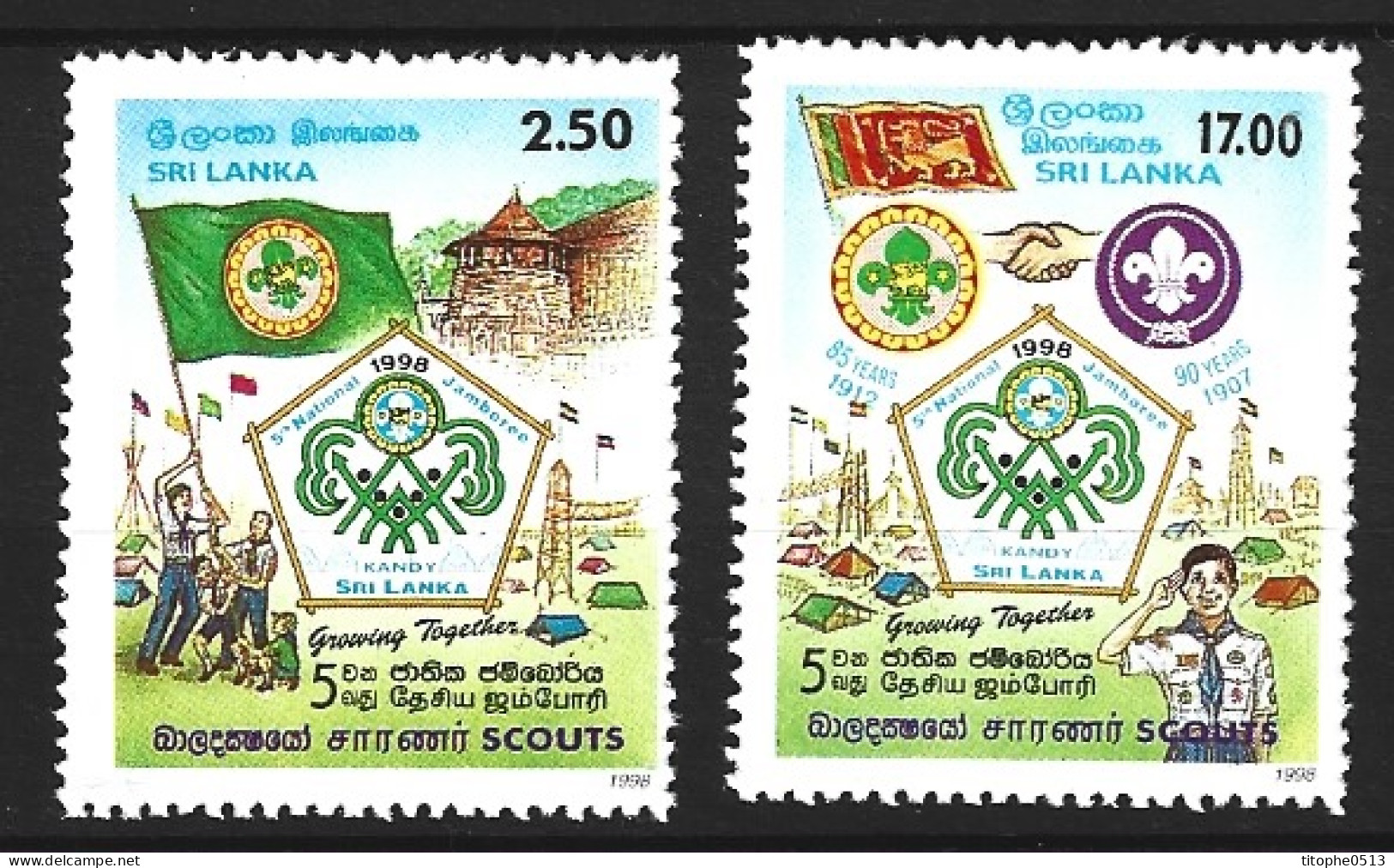 SRI LANKA. N°1144-5 De 1998. Scoutisme. - Unused Stamps