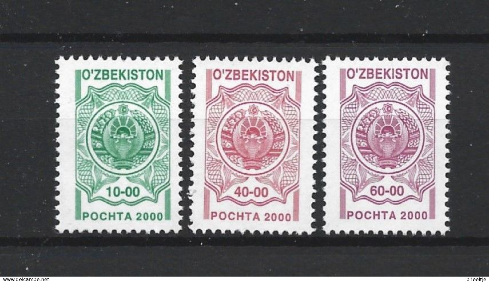 Uzbekistan 2000 Definitives  Y.T. 188/189+198 ** - Ouzbékistan