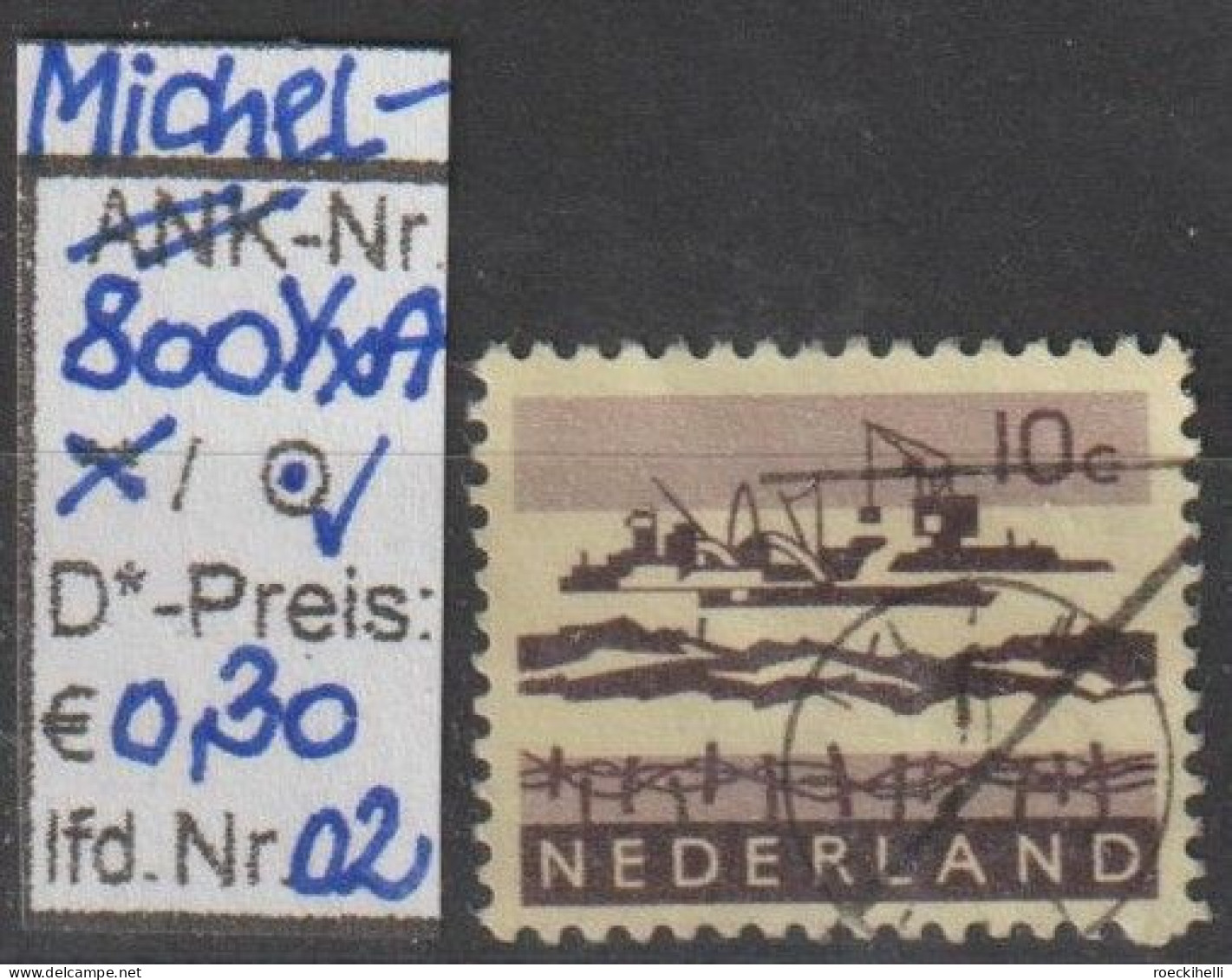 1963 - NIEDERLANDE - FM/DM "Landschaften" 10 C Dkl'karmin  - O  Gestempelt - S. Scan (800YxAo 01-04 Nl) - Gebruikt