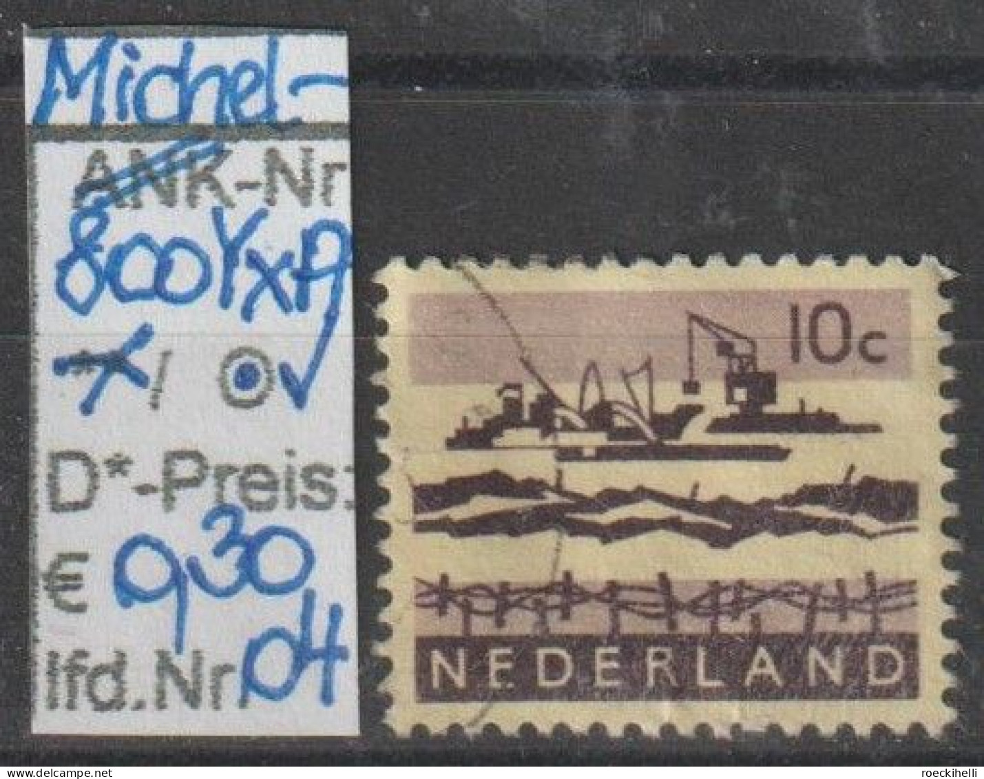 1963 - NIEDERLANDE - FM/DM "Landschaften" 10 C Dkl'karmin  - O  Gestempelt - S. Scan (800YxAo 01-04 Nl) - Gebruikt