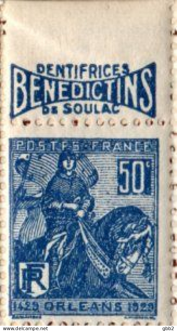 FRANCE - YT N° 257a "JEANNE D'ARC Type I AVEC BANDE PUB" (BENEDICTINS). Neuf LUXE**. Très Bas Prix. - Neufs