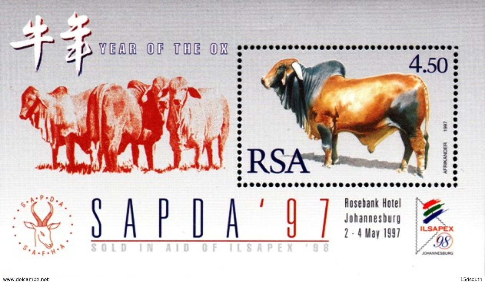 South Africa - 1997 Year Of The Ox MS (**) # SG 965 - Neufs