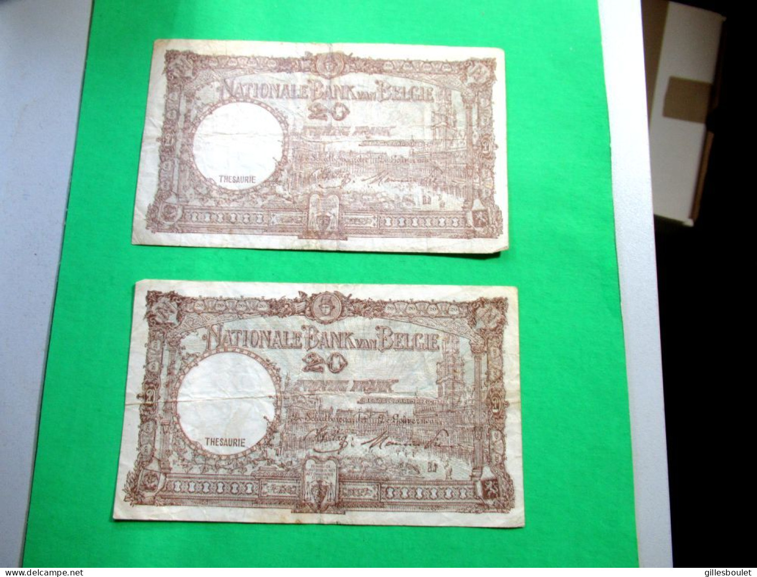 Belgique. 2 Beaux Billets De 20 Francs 1945 Avec Des Dates Qui Se Suivent: 03-01-45 Et 04-01-45. Pas Fréquent. 40 Euros. - 20 Franchi