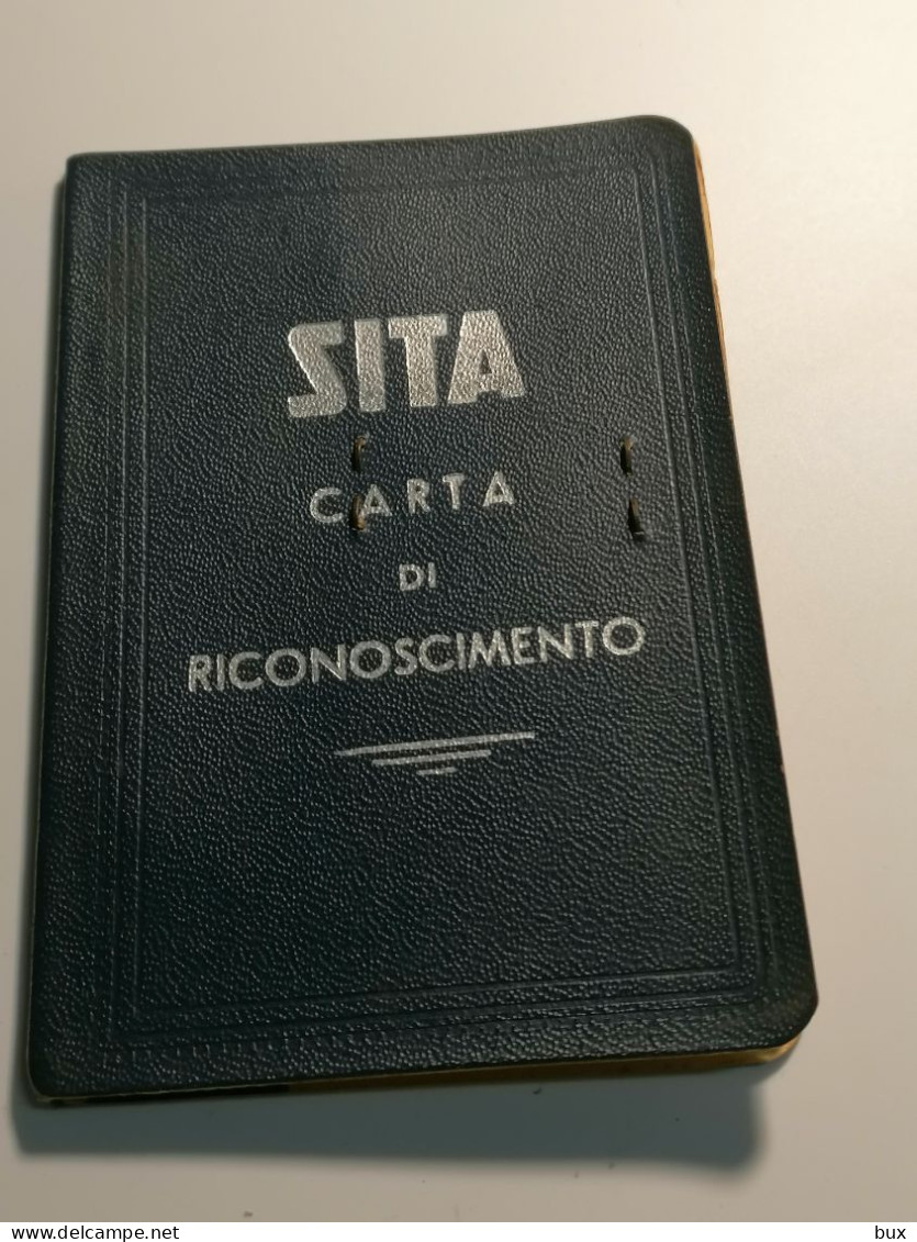 1955 SITA SANNICANDRO BARI +BIGLIETTO FILOBUS TESSERA CON FOTO AUTOBUS CORRIERA TORPEDONE - Europe