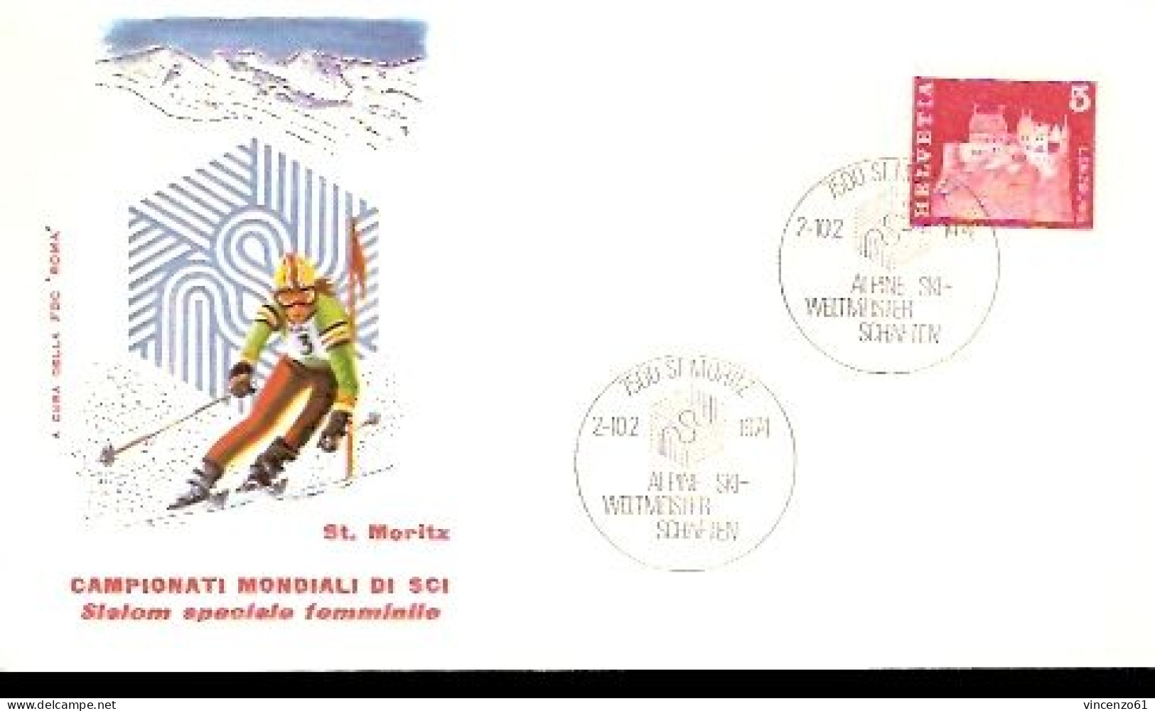 SAINT MORITZ MONDIALI DI SCI 1974 SLALOM SPECIALE FEMMINILE - Sci