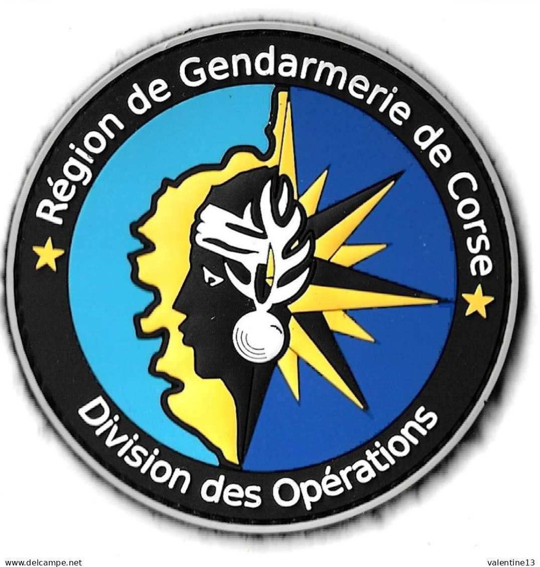 Ecusson PVC REGION DE GENDARMERIE DE CORSE DIVISION DES OPERATIONS - Police & Gendarmerie