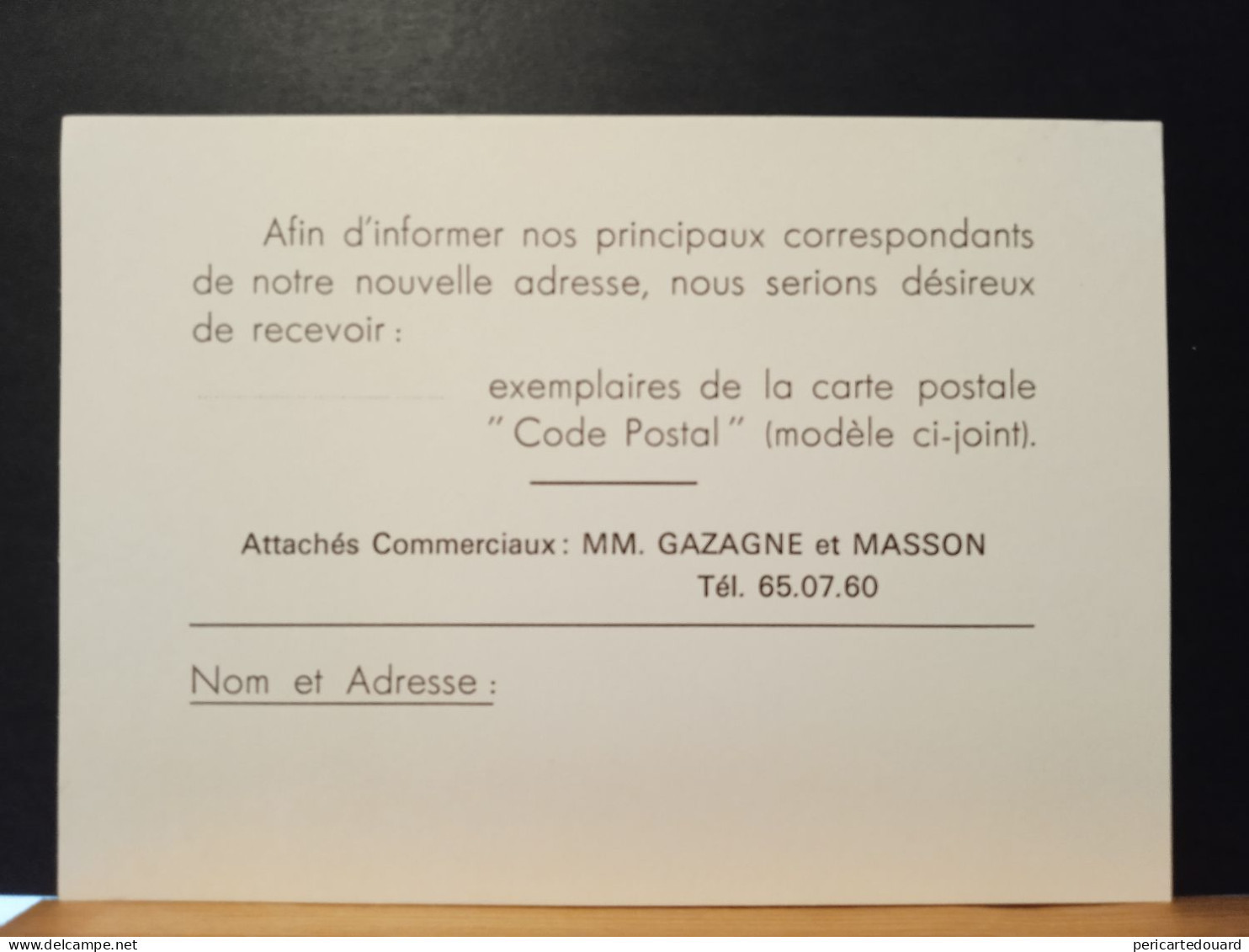 Code Postal. Carte Réponse En Franchise, 48005 MENDE CEDEX Pour Information - Cartas & Documentos