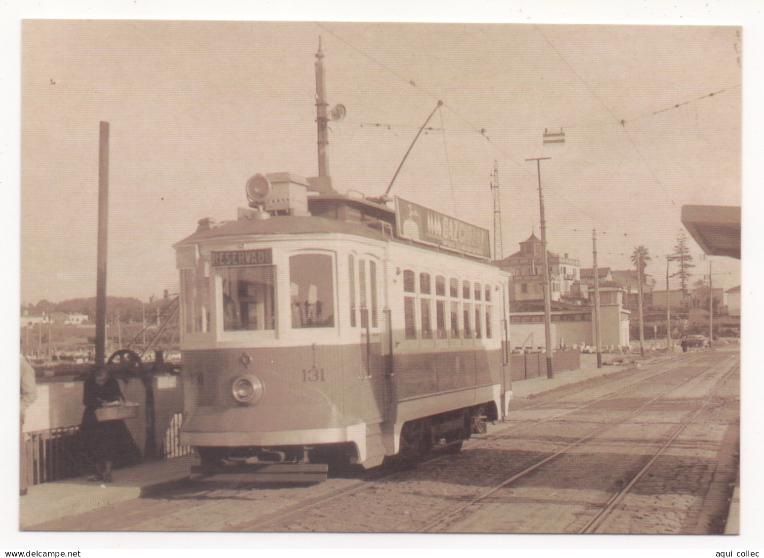 VOITURE ÉLECTRIQUE N° 131 MODÈLE "BRILL" AVEC PLATES-FORMES LOUNGE - PORTES- MARCHES - Strassenbahnen