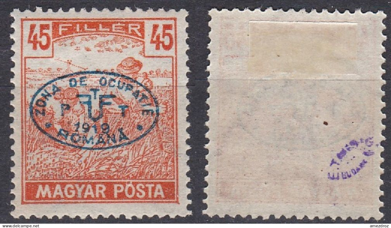 Hongrie Debrecen 1919 Mi 71 * Moissonneurs    (A8) - Debrecen