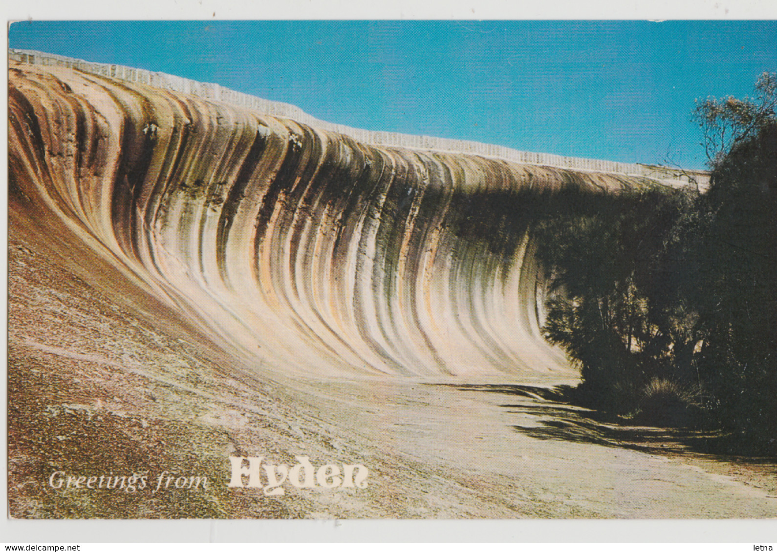 WESTERN AUSTRALIA WA Granite Wave Rock HYDEN Emu Souvenirs HYDN2 Postcard C1970s - Other & Unclassified