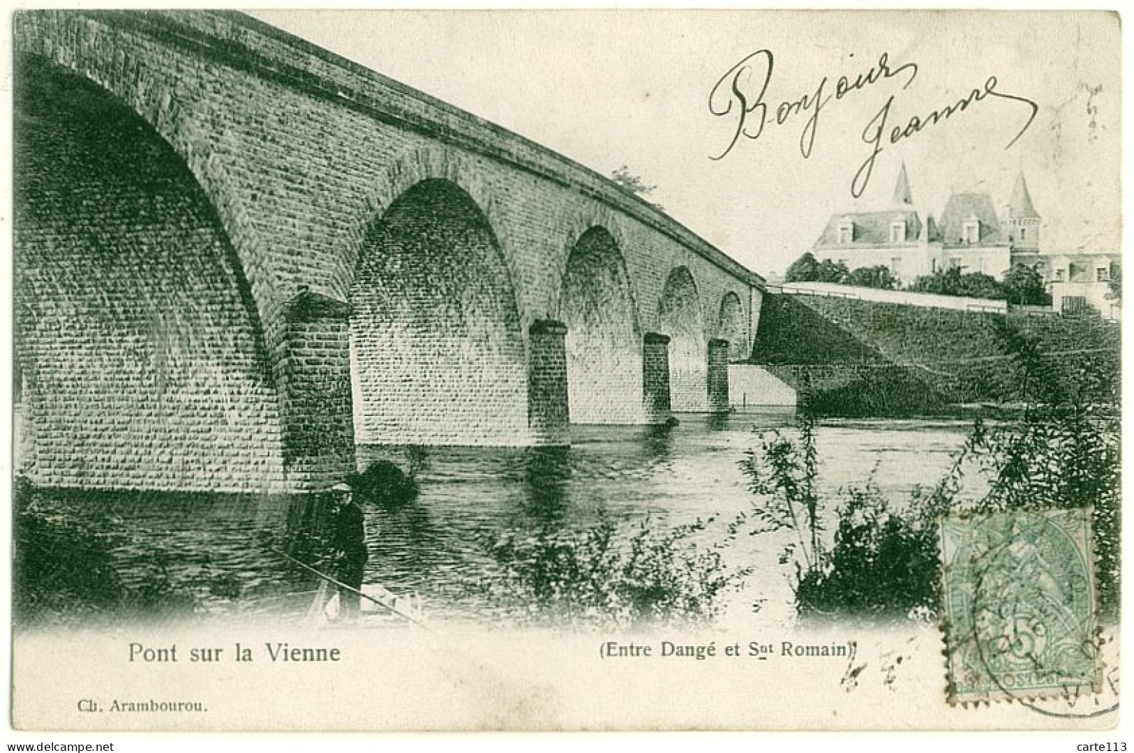 86 - B15532CPA - DANGE - Pont Sur La Vienne - Carte Pionniere - Très Bon état - VIENNE - Dange Saint Romain