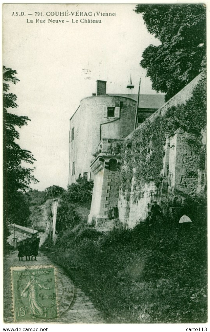 86 - B15528CPA - COUHE VERAC - La Rue Neuve - Le Chateau - Très Bon état - VIENNE - Couhe