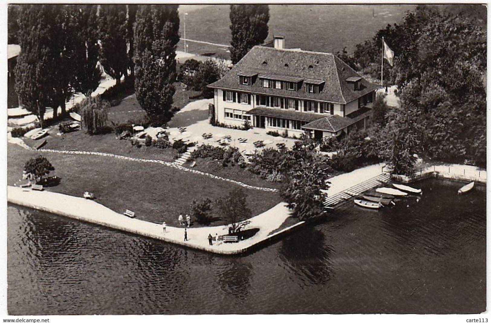 - B14620CPSM - SUISSE - LA NEUVEVILLE - Hotel Restaurant Jean Jacques Rousseau - Très Bon état - EUROPE - La Neuveville