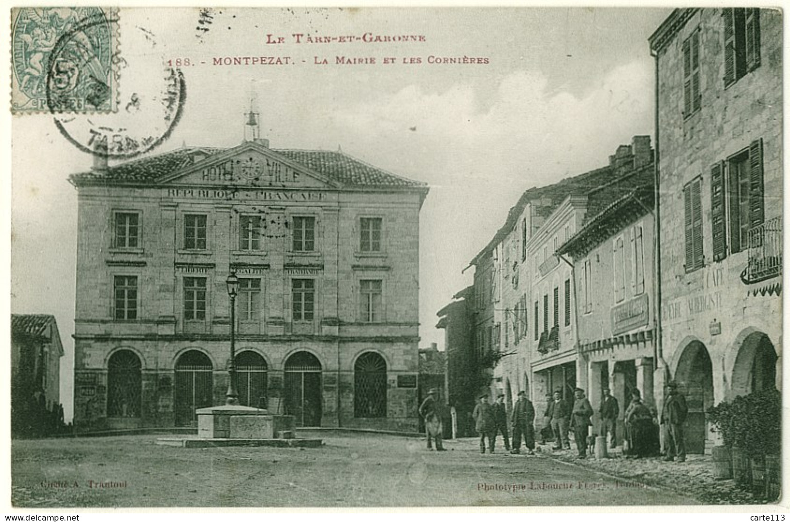 82 - B16346CPA - MONTPEZAT - La Mairie Et Les Cornieres - Très Bon état - TARN-ET-GARONNE - Montpezat De Quercy