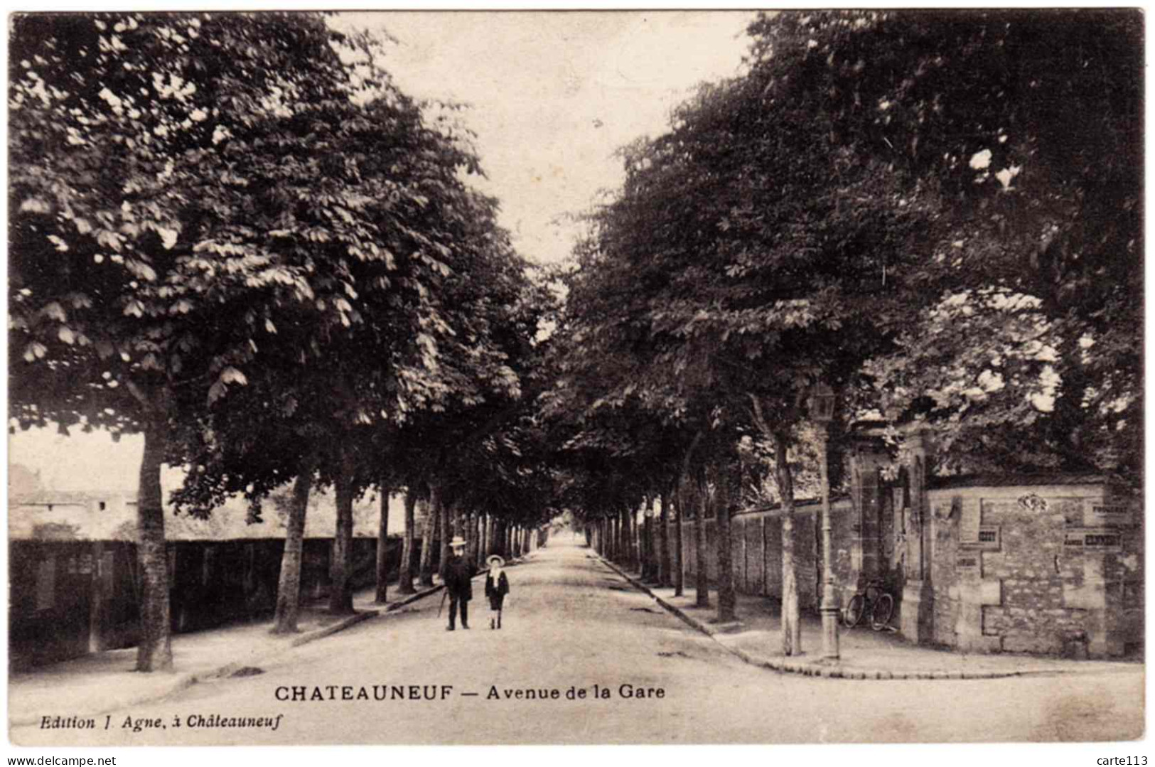 16 - B24238CPA - CHATEAUNEUF SUR CHARENTE - Avenue De La Gare - Assez Bon état - CHARENTE - Chateauneuf Sur Charente