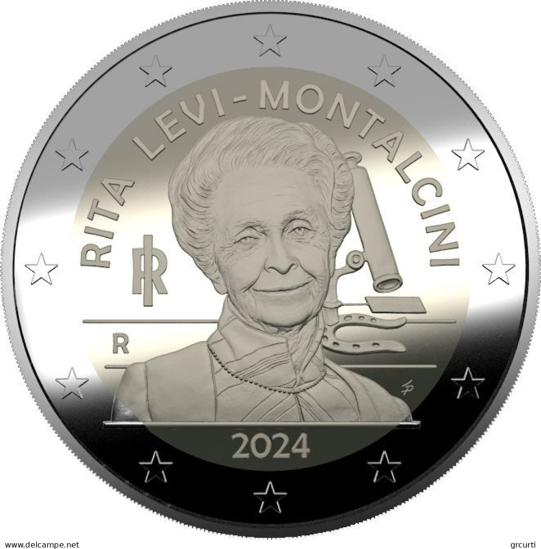 Italia - 2 Euro 2024 - Rita Levi-Montalcini - Fondo Specchio - Italie