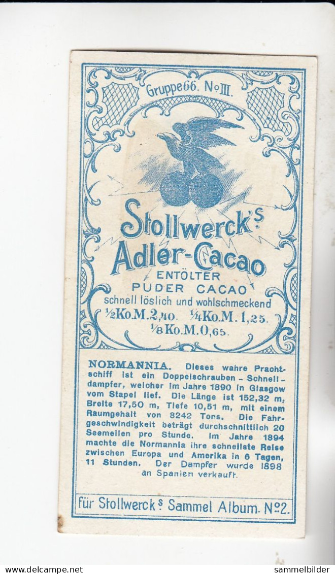 Stollwerck Album No 2 Dampfer Des Norddeutschen Lloyd  Normannia In Genua  Grp 60 #3  Von 1898 - Stollwerck