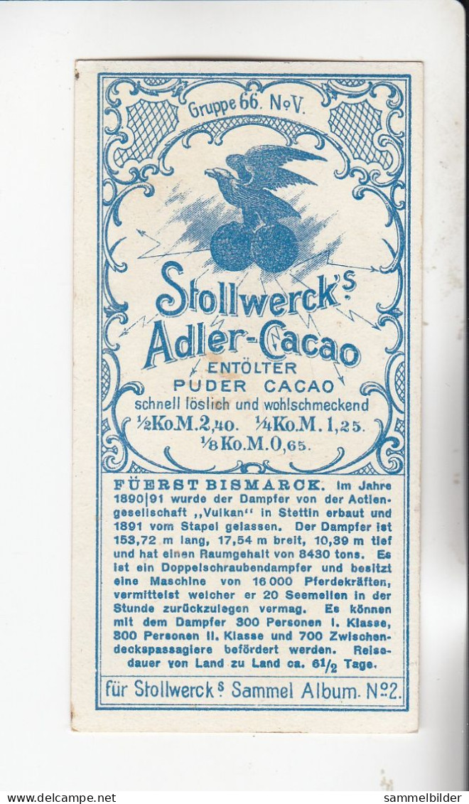 Stollwerck Album No 2 Dampfer Des Norddeutschen Lloyd  Fürst Bismarck Vor Gibraltar   Grp 60 #5  Von 1898 - Stollwerck