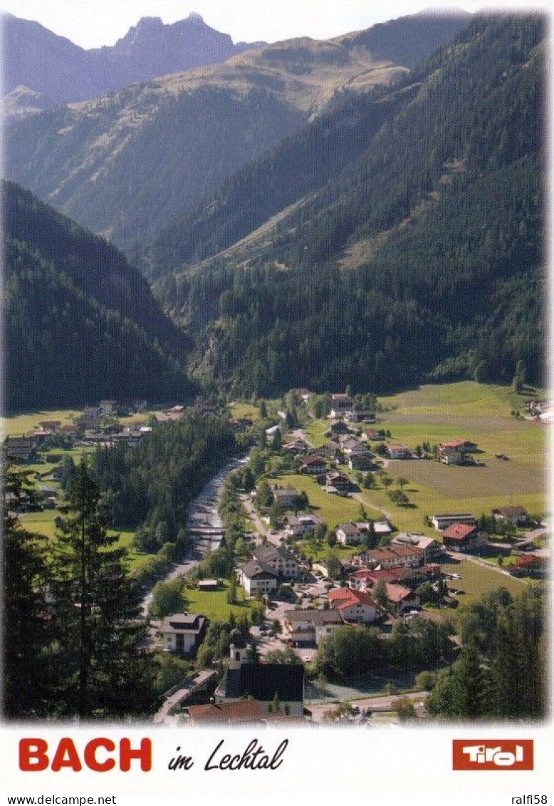 1 AK Österreich / Tirol * Blick Auf Bach Im Lechtal - Luftbildaufnahme * - Lechtal